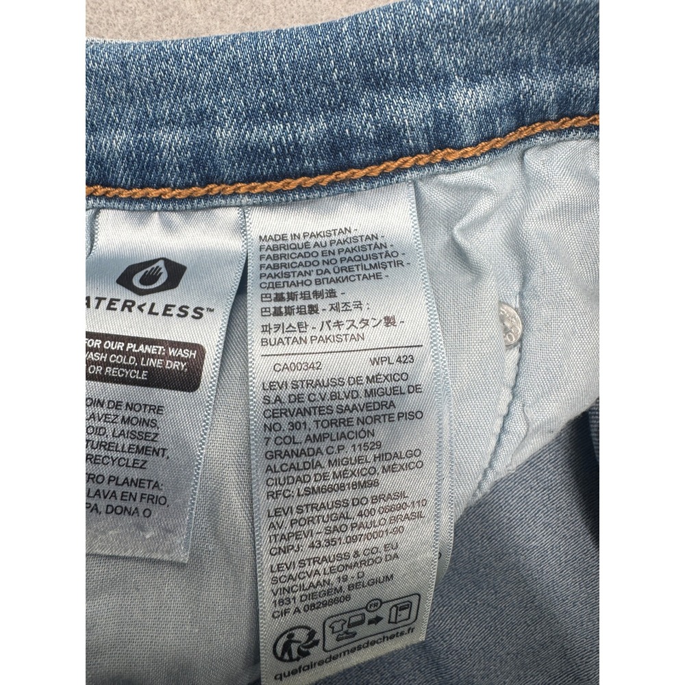 Levis 724 High Rise Straight Jeans Womens 31 (31x27)β Medium Wash Blue Denim - Picture 13 of 13